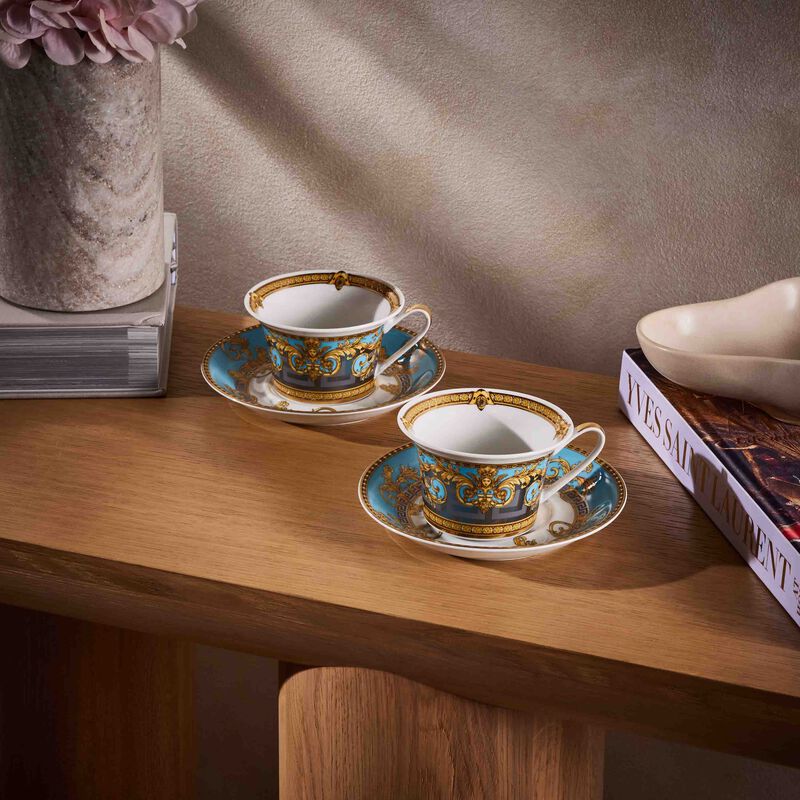 Versace Prestige Gala Le Bleu Low Tea Cup & Saucer