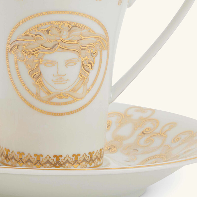 Versace Medusa Gala Gold Espresso Cup & Saucer