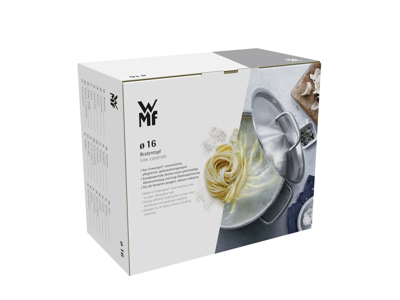 WMF Gourmet Plus Low Casserole w/ Lid 16cm 1.4L