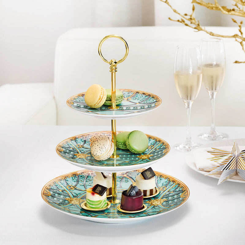 Versace La Scala del Palazzo Verde Cake Stand 3-tier