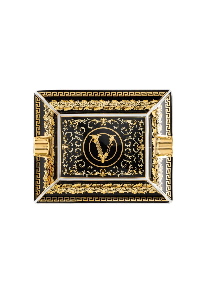 Versace Virtus Gala Black Ashtray 13cm