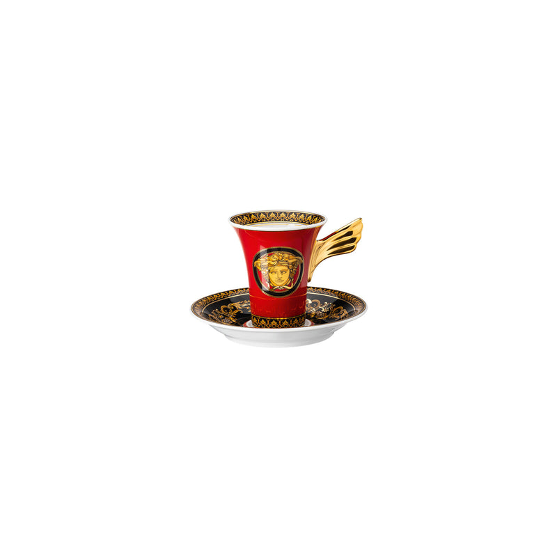 Versace Medusa Red Espresso Cup & Saucer