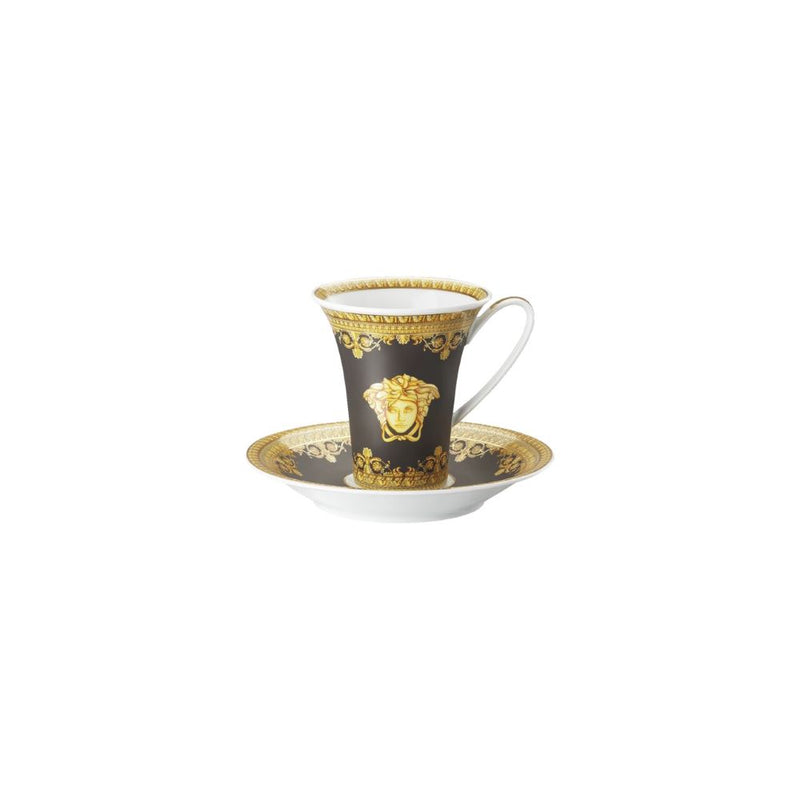 Versace I Love Baroque Nero Tall Coffee Cup & Saucer