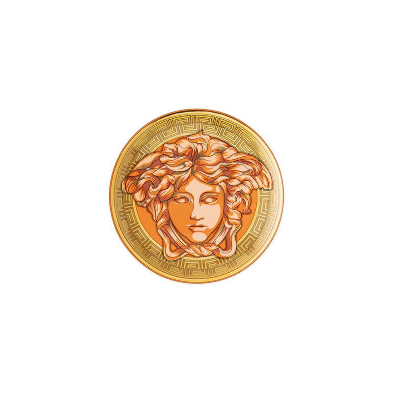 Versace Medusa Amplified Coin Plate Orange 17cm