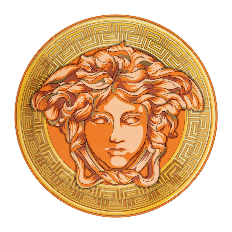 Versace Medusa Amplified Coin Service Plate Orange 33cm