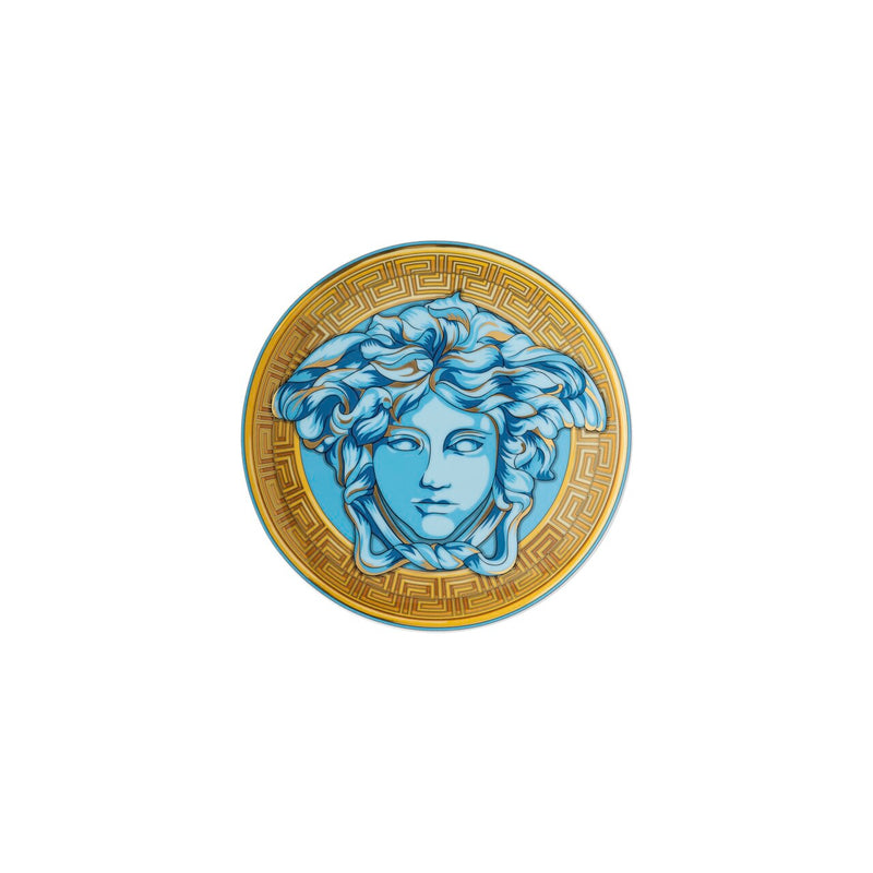 Versace Medusa Amplified Coin Plate Blue 17cm