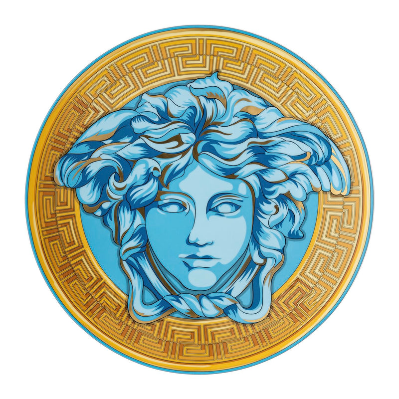Versace Medusa Amplified Coin Service Plate Blue 33cm