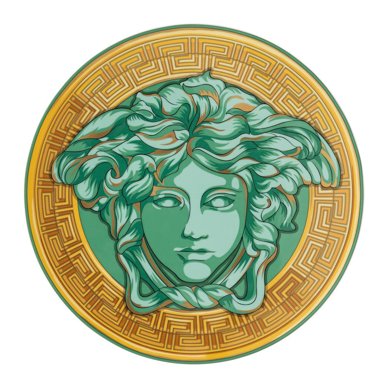 Versace Medusa Amplified Coin Service Plate Green 33cm