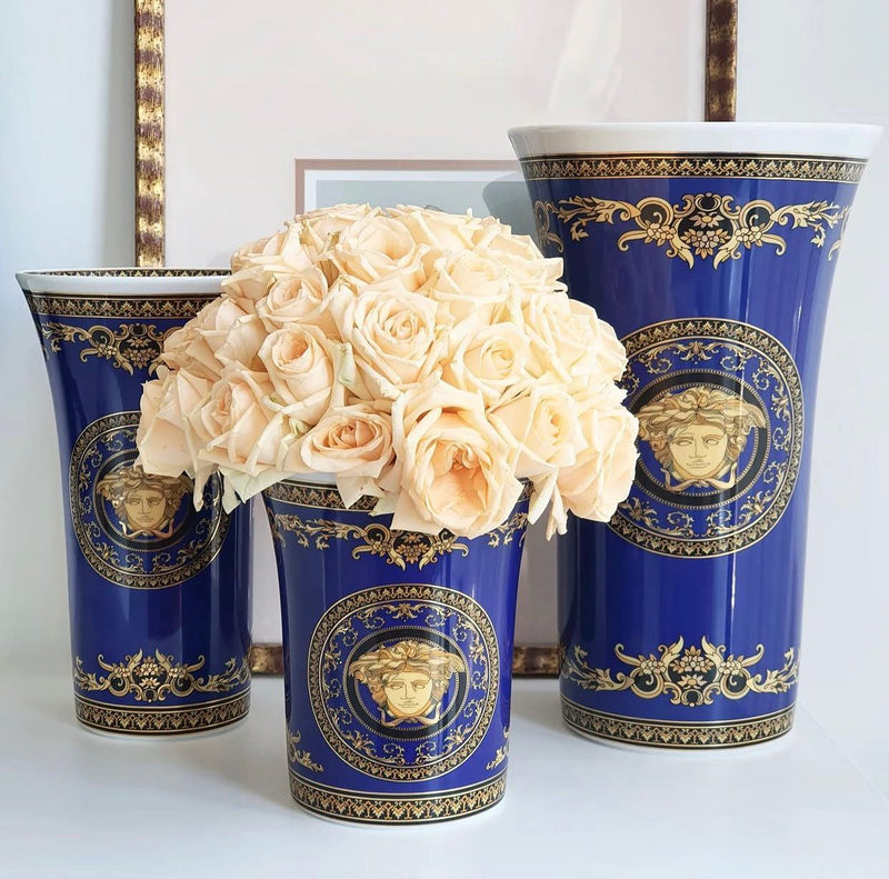 Versace Medusa Blue Vase 26cm