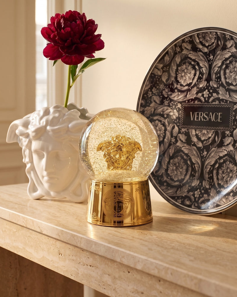 Versace Golden Medusa Snow Globe