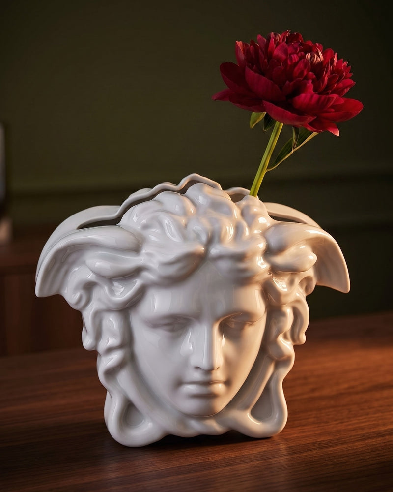 Versace Medusa Grande White Vase 30cm