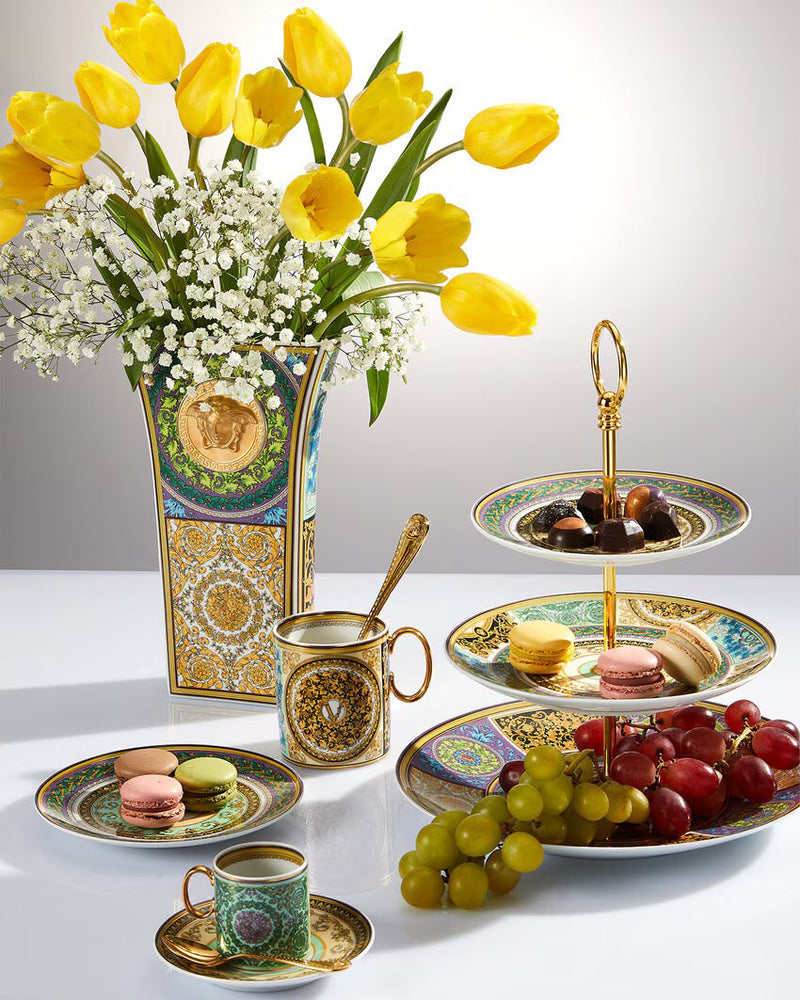 Versace Barocco Mosaic Tall Coffee Cup & Saucer