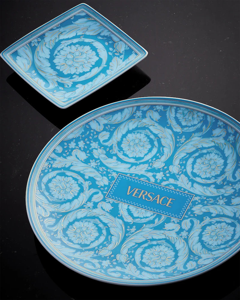 Versace Barocco Teal Service Plate 33cm