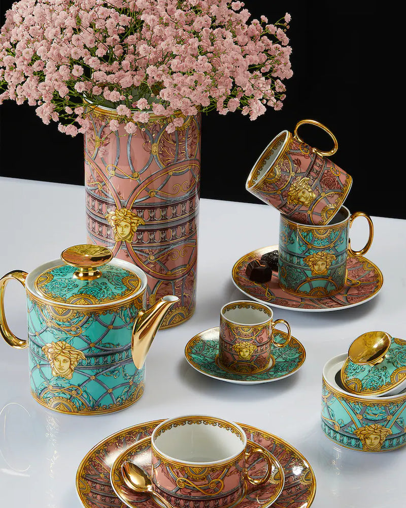 Versace La Scala del Palazzo Rosa Espresso Cup & Saucer