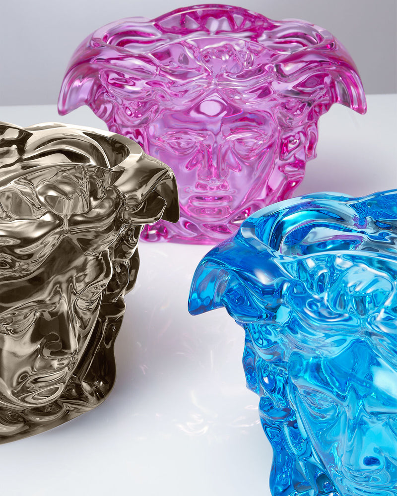 Versace Medusa Grande Clear Crystal Vase 19cm