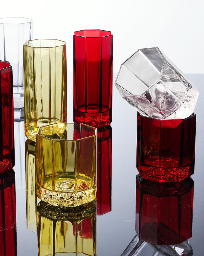 Versace Medusa Lumiere Rhapsody Red Whiskey Glasses Set 2-piece