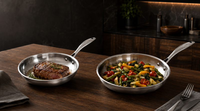 Swiss Diamond Premium Steel Frying Pan Set 2-piece