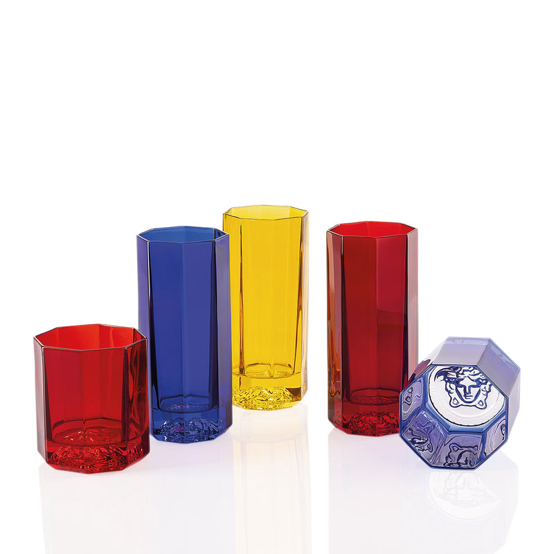 Versace Medusa Lumiere Rhapsody Lumiere Blue Longdrink Glasses Set 2-piece