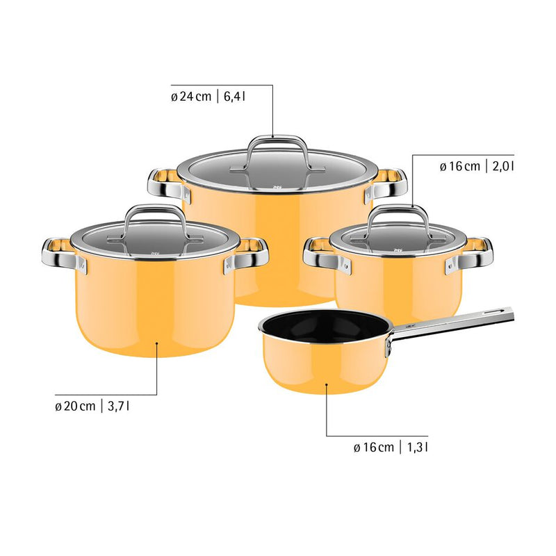 WMF Fusiontec Yellow Cookware Set 4-piece