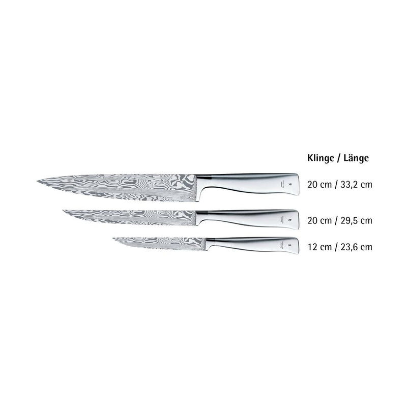 WMF Grand Gourmet Damasteel Knife Set 3-piece
