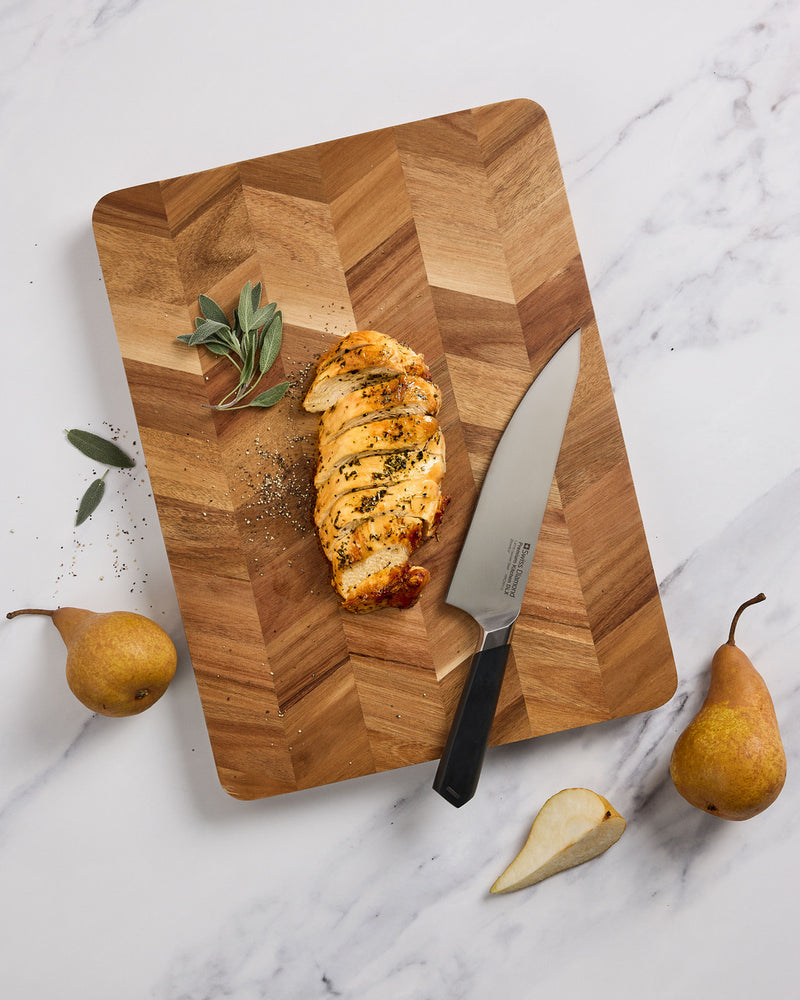 Swiss Diamond Acacia Herringbone Butchers Block 50 x 38 x 3cm