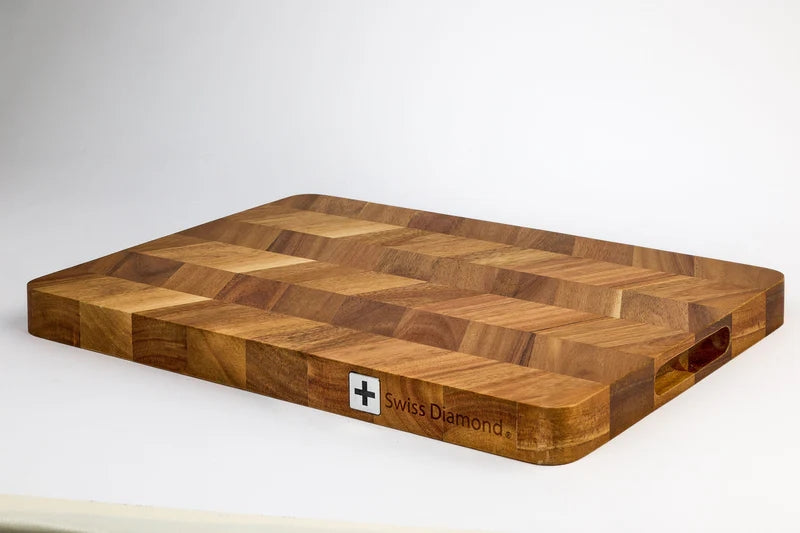 Swiss Diamond Acacia Herringbone Butchers Block 50 x 38 x 3cm
