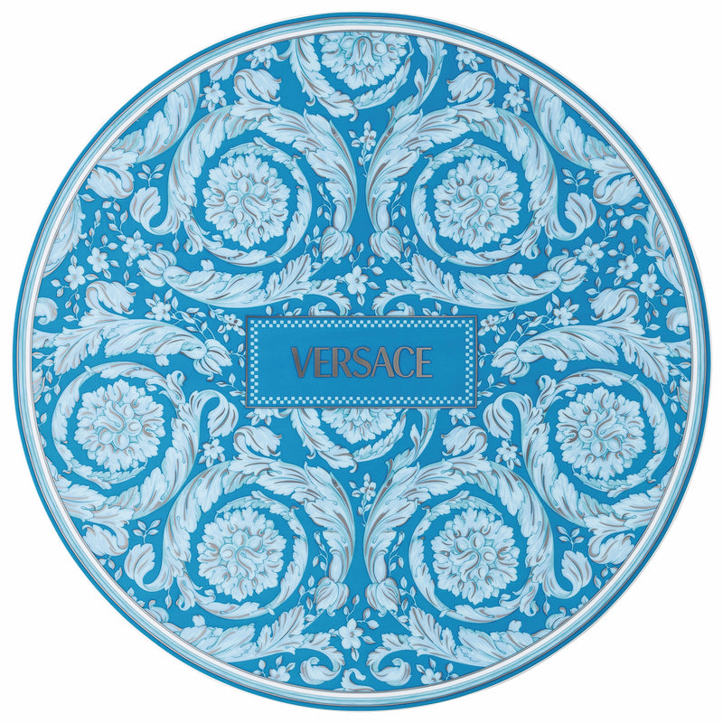 Versace Barocco Teal Service Plate 33cm