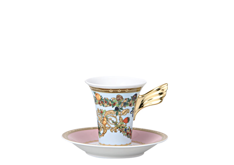 Versace Le Jardin Tall Coffee Cup & Saucer