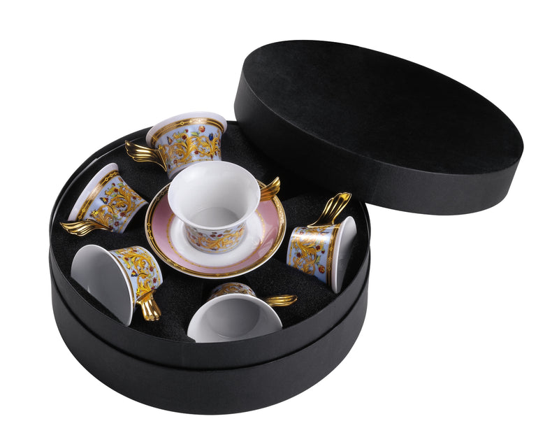 Versace Le Jardin Low Tea Cup & Saucer Set 6-piece