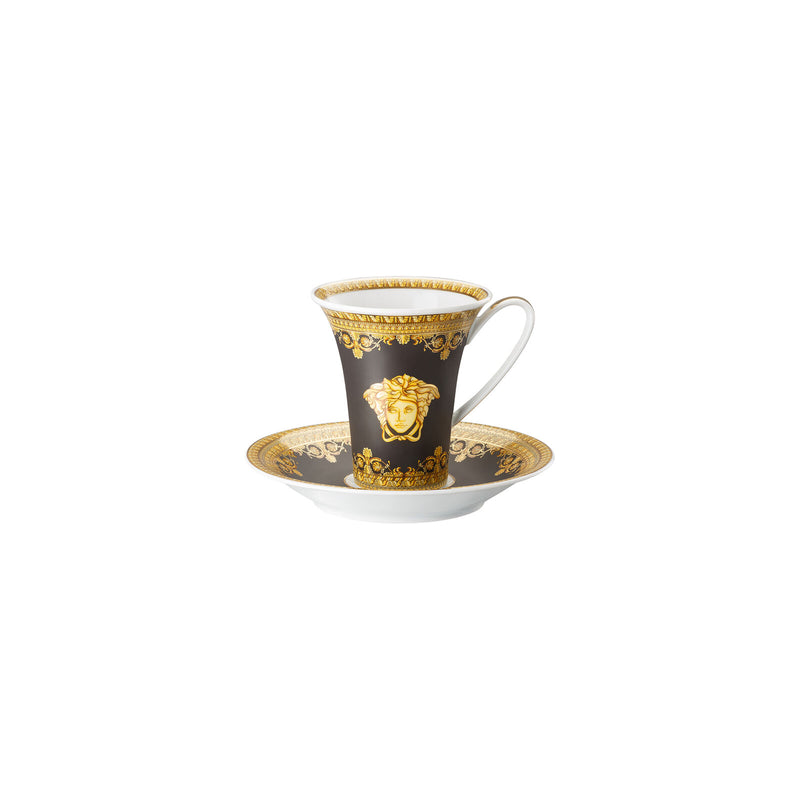 Versace I Love Baroque Nero Tall Coffee Cup & Saucer