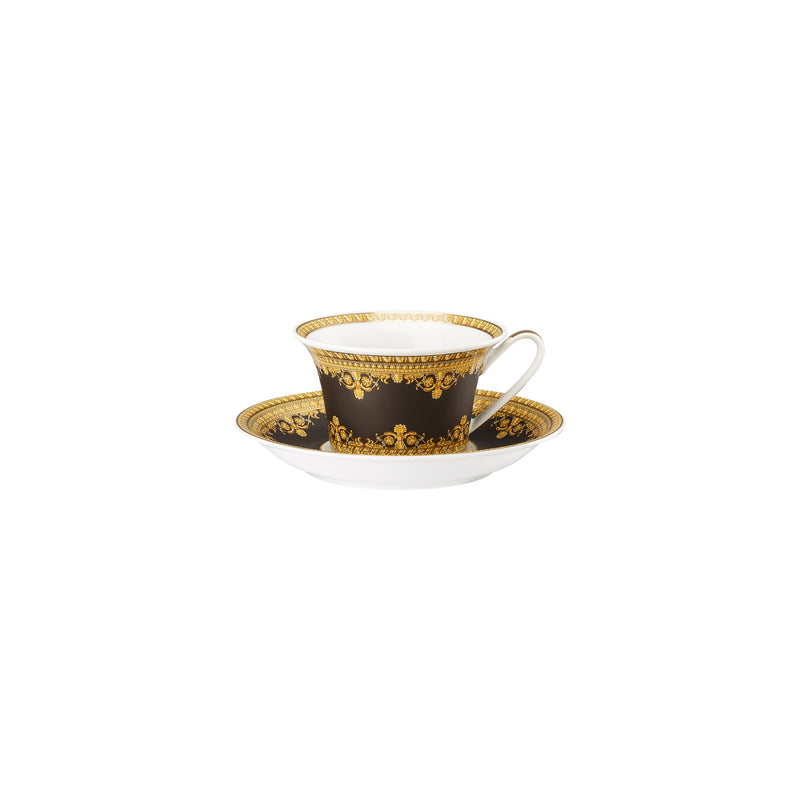 Versace I Love Baroque Nero Low Tea Cup & Saucer
