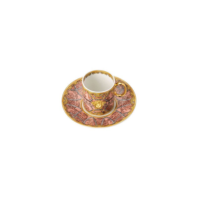 Versace La Scala del Palazzo Rosa Espresso Cup & Saucer