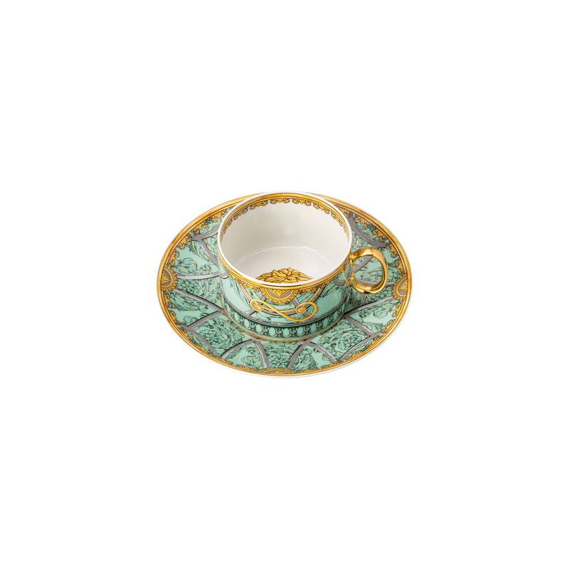 Versace La Scala del Palazzo Verde Low Tea Cup & Saucer