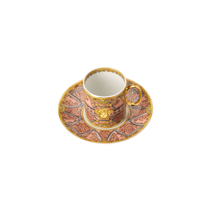 Versace La Scala del Palazzo Rosa Tall Coffee Cup & Saucer