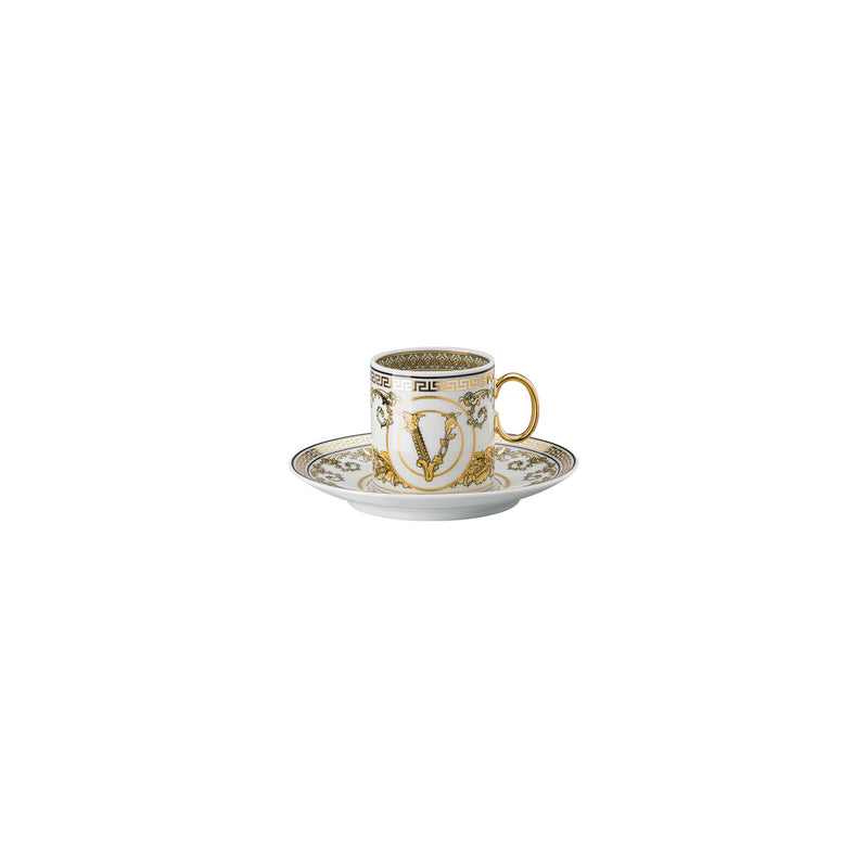 Versace Virtus Gala White Espresso Cup & Saucer