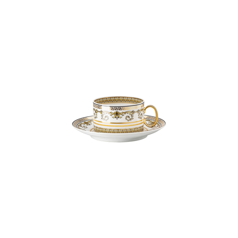 Versace Virtus Gala White Low Tea Cup & Saucer