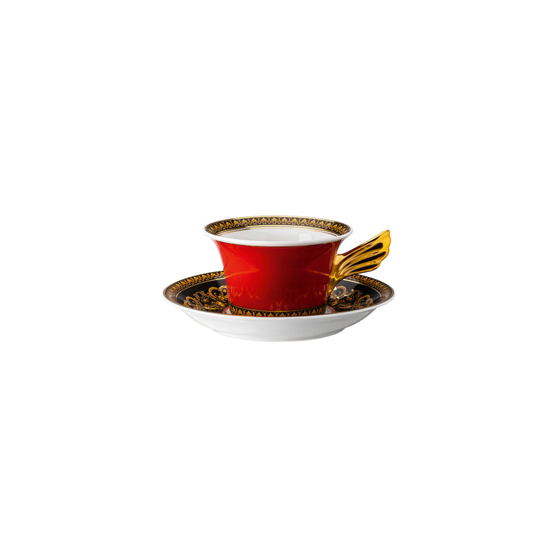 Versace Medusa Red Low Tea Cup & Saucer Set 6-piece