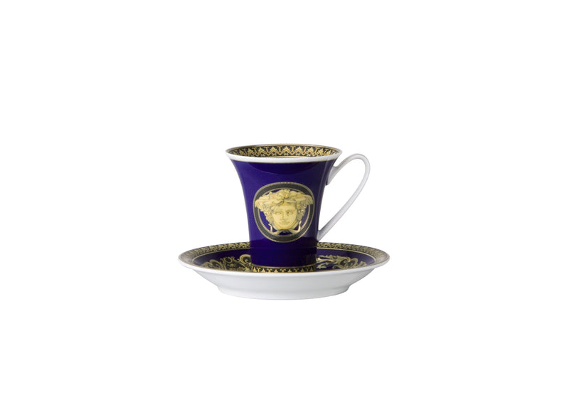 Versace Medusa Blue Espresso Cup & Saucer