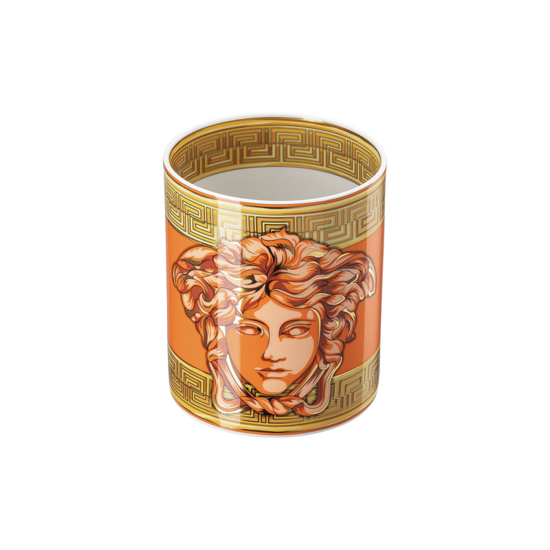 Versace Medusa Amplified Coin Vase Orange 18cm