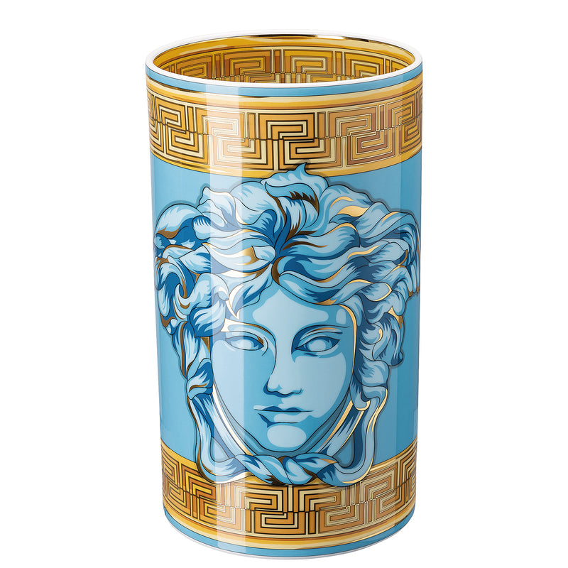 Versace Medusa Amplified Coin Vase Blue 30cm