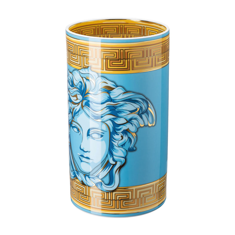 Versace Medusa Amplified Coin Vase Blue 30cm