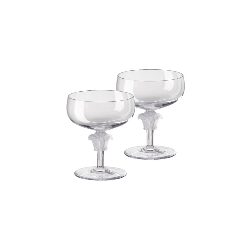 Versace Medusa Lumiere Champagne Saucer Set 2-piece