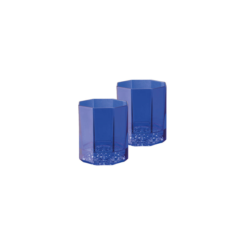 Versace Medusa Lumiere Rhapsody Blue Whiskey Glasses Set 2-piece
