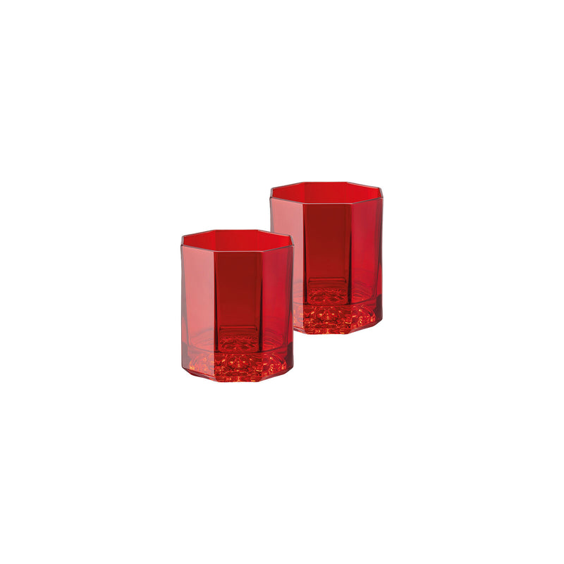 Versace Medusa Lumiere Rhapsody Red Whiskey Glasses Set 2-piece