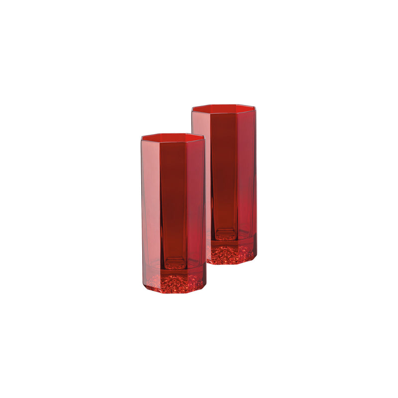 Versace Medusa Lumiere Rhapsody Red Longdrink Glasses Set 2-piece