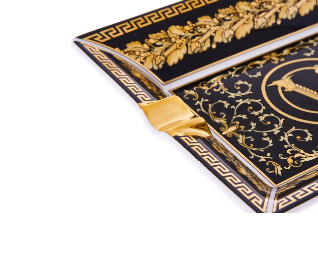 Versace Virtus Gala Black Ashtray 13cm