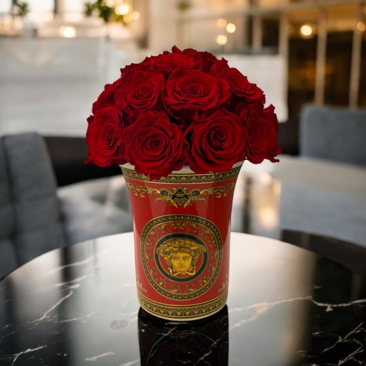 Versace Medusa Red Vase 18cm