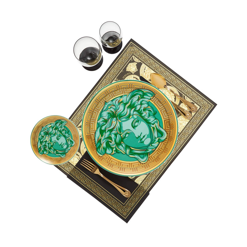 Versace Medusa Amplified Coin Service Plate Green 33cm