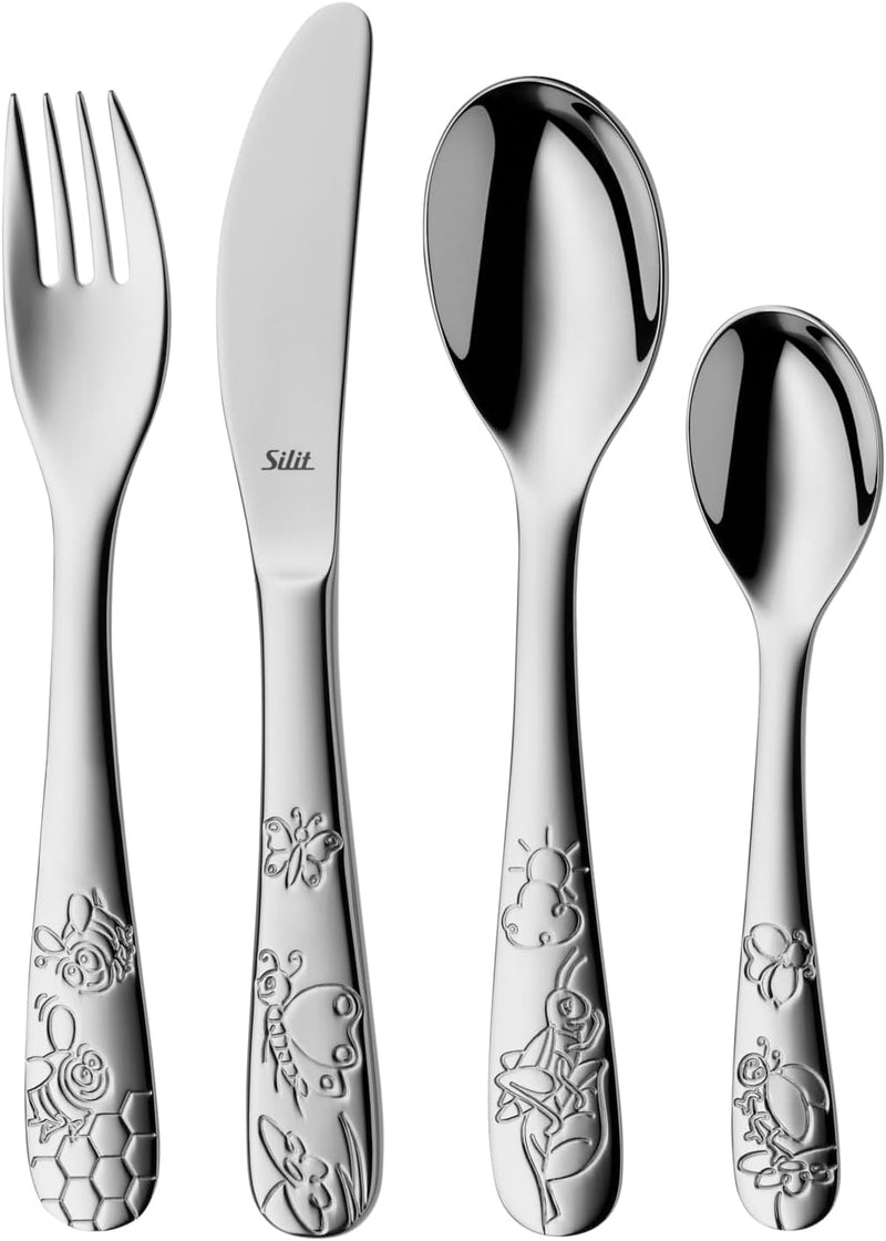 Silit Children's Cutlery Set Garden Bugs 4-piece
