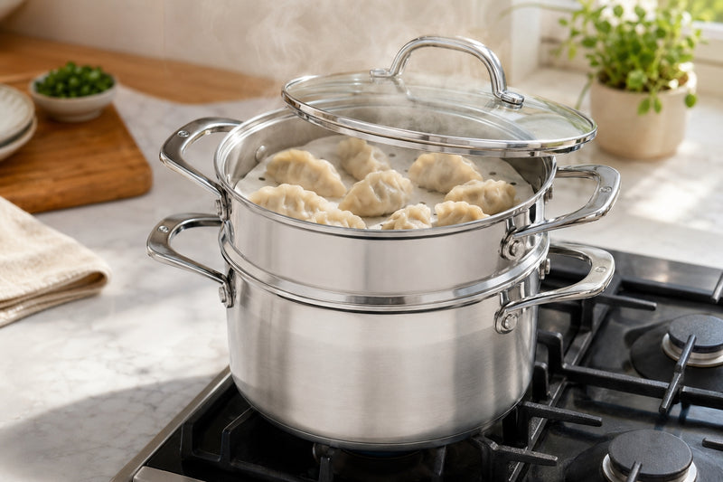 Swiss Diamond Premium Steel Universal Steamer w/ Lid